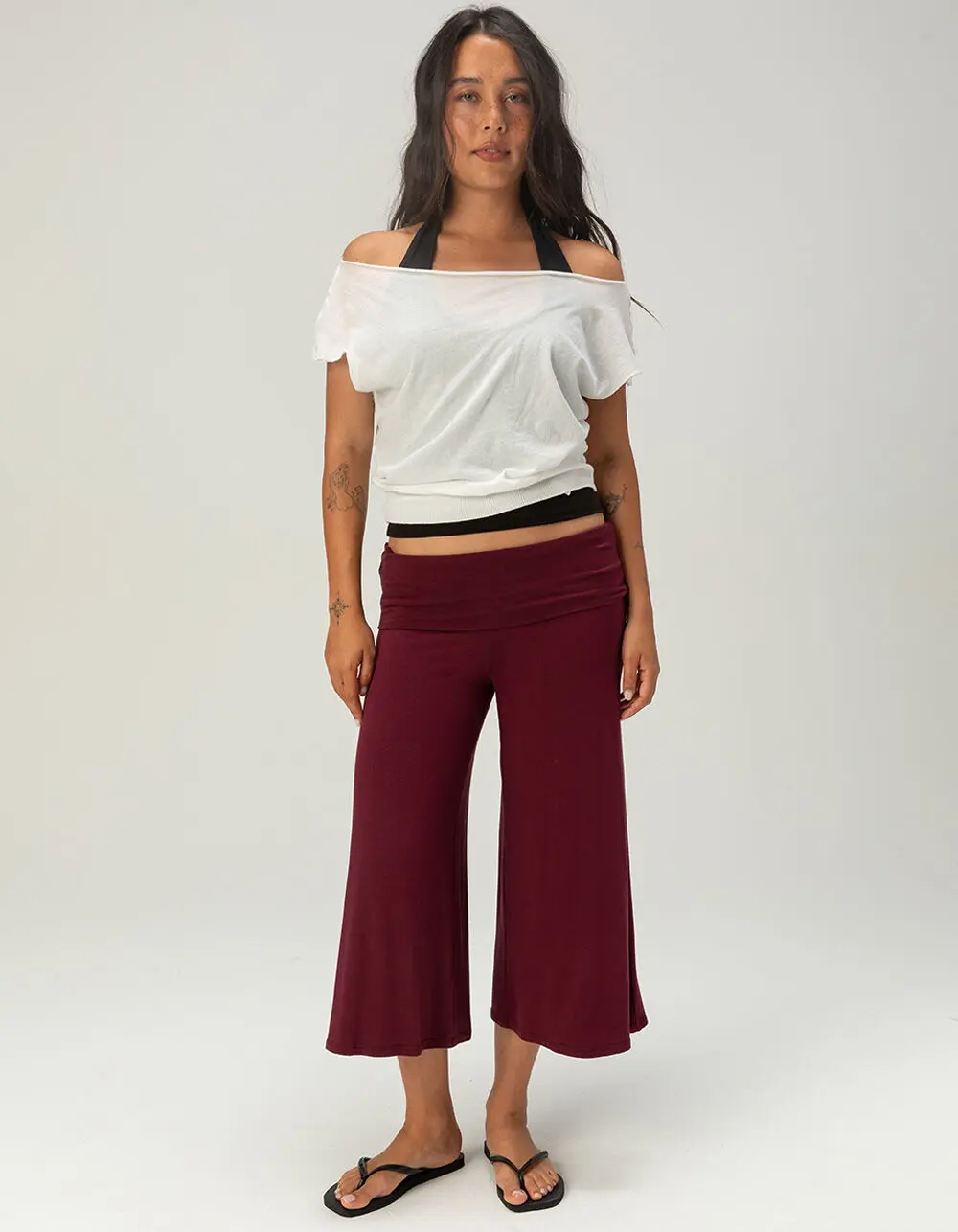 FULL TILT Womens Low Rise Gaucho Pants