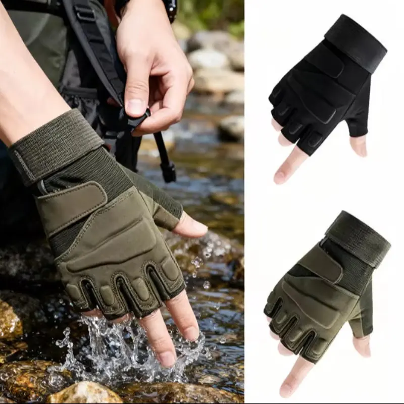 Outdoor Tactical Gloves Sports Half-Finger Military Men Women Fighting Shooting Hunting Fitness Fingerless Gloves Hiking Gloves
