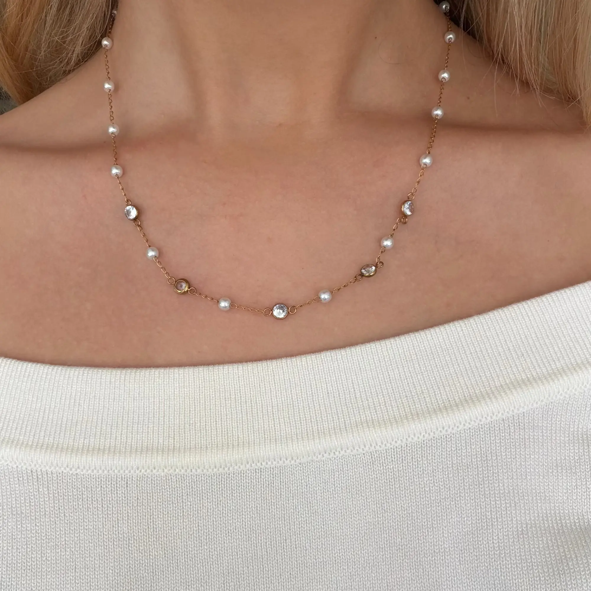 EVRY JEWELS Gold or Silver Plated Women's Hypoallergenic Dreamy Necklace