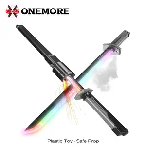 In Stock Spark Edition DKD 31.5" Cyberpunk SparkBlade Lightsaber Toy with Sound & Fog, Eight-Color Streaming Light Effect, Type-C Rechargeable for Rave, Cosplay & Display Perfect Easter Gift