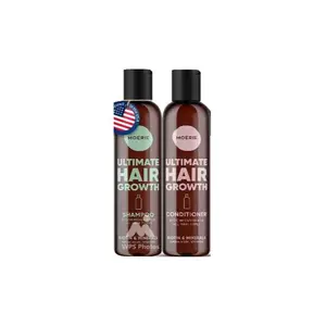 Moerie Volumizing Shampoo and Conditioner for Hair Loss - Thickening Products with Ingredients of Natural Origin - Over 100 Active Ingredients for Thick, Long, Luscious Hair, 2 X 8.45 Fl Oz