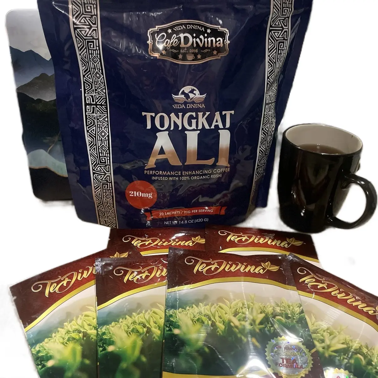 Vida Divina Tongkat Ali Performance Enhancing Coffee with Organic Reishi Spores and 6 weeks of Te Divina
