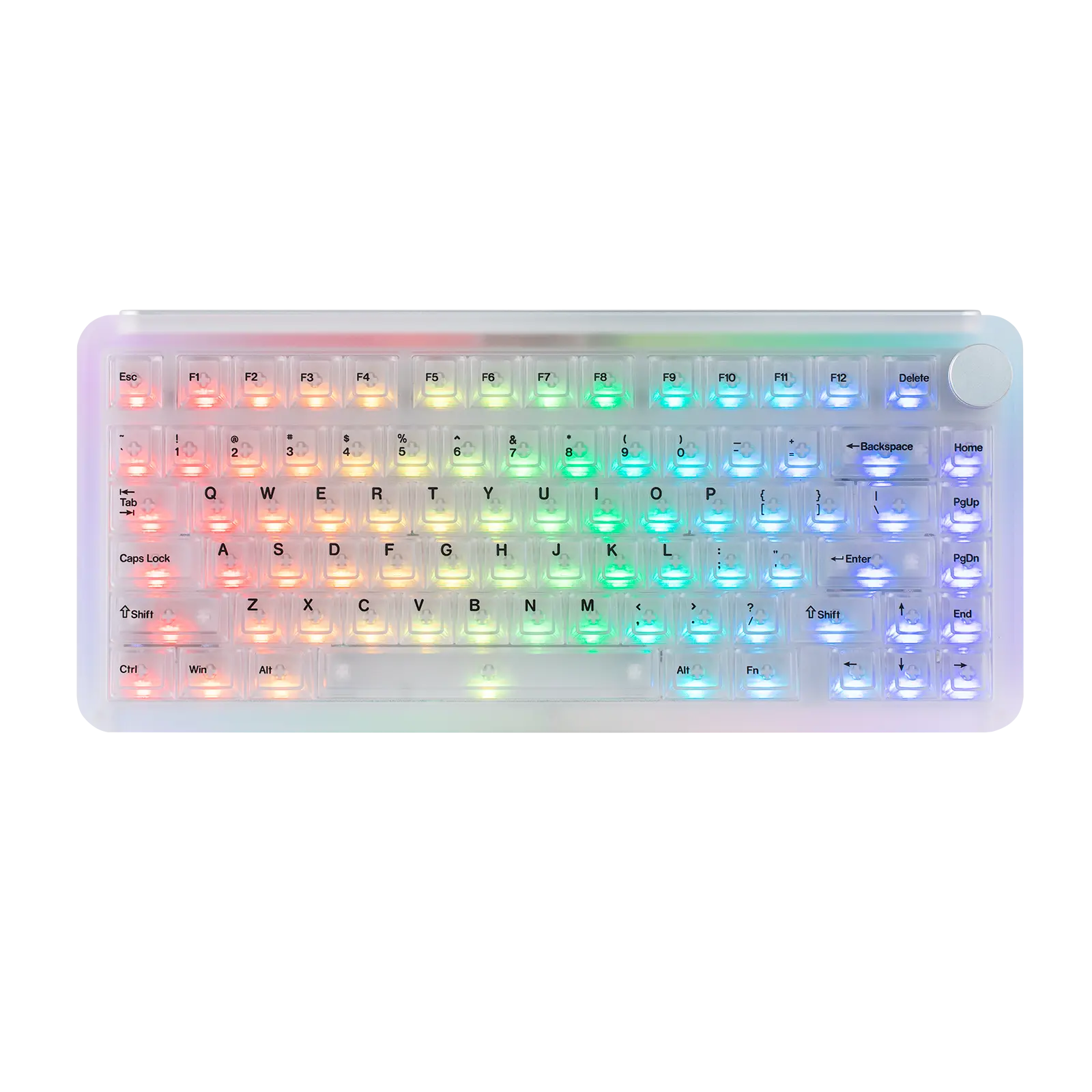 KiiBOOM Phantom81 V4 Gasket 75% Layout Wireless Acrylic Semi-Translucent Mechanical Keyboard Hot Swap South-facing RGB Backlit USB-C/BT 5.0/2.4GHz for PC/Mac/Linux Creamy&Thocky Computers & Office Equipment Keyboards Creamy dealsforyoudays