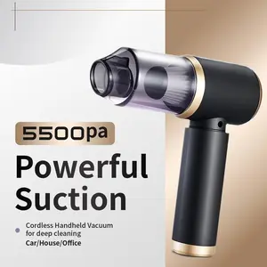 Mini Car Vacuum Cordless – 4000mAh, 5500Pa Suction, Detachable Dust Cup, Strong for Pet Hair, Home, Car & Desk