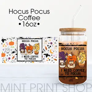 Hocus Pocus Coffee | UV DTF Cup Wrap