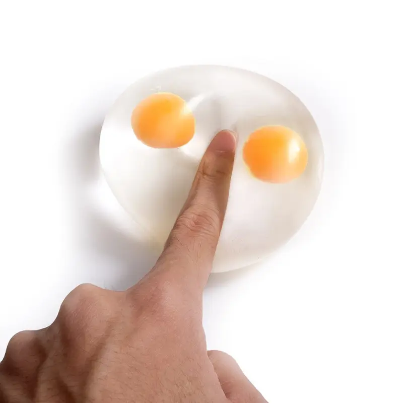 Portable Double Yolk Egg Squishy Fidget Toy - Sensory Play Tool, Stress Relief Item, Ideal for Classroom Prizes, Holiday little Gifts  ideal day party favor