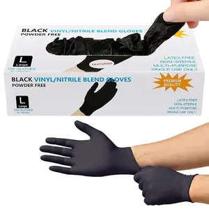 100pcs Box Nitrile Gloves, Thick Powder-Free Rubber Gloves, Waterproof Household Cleaning Gloves, Kitchen, Hair Dye, Beauty Salon, Disposable Nitrile Gloves