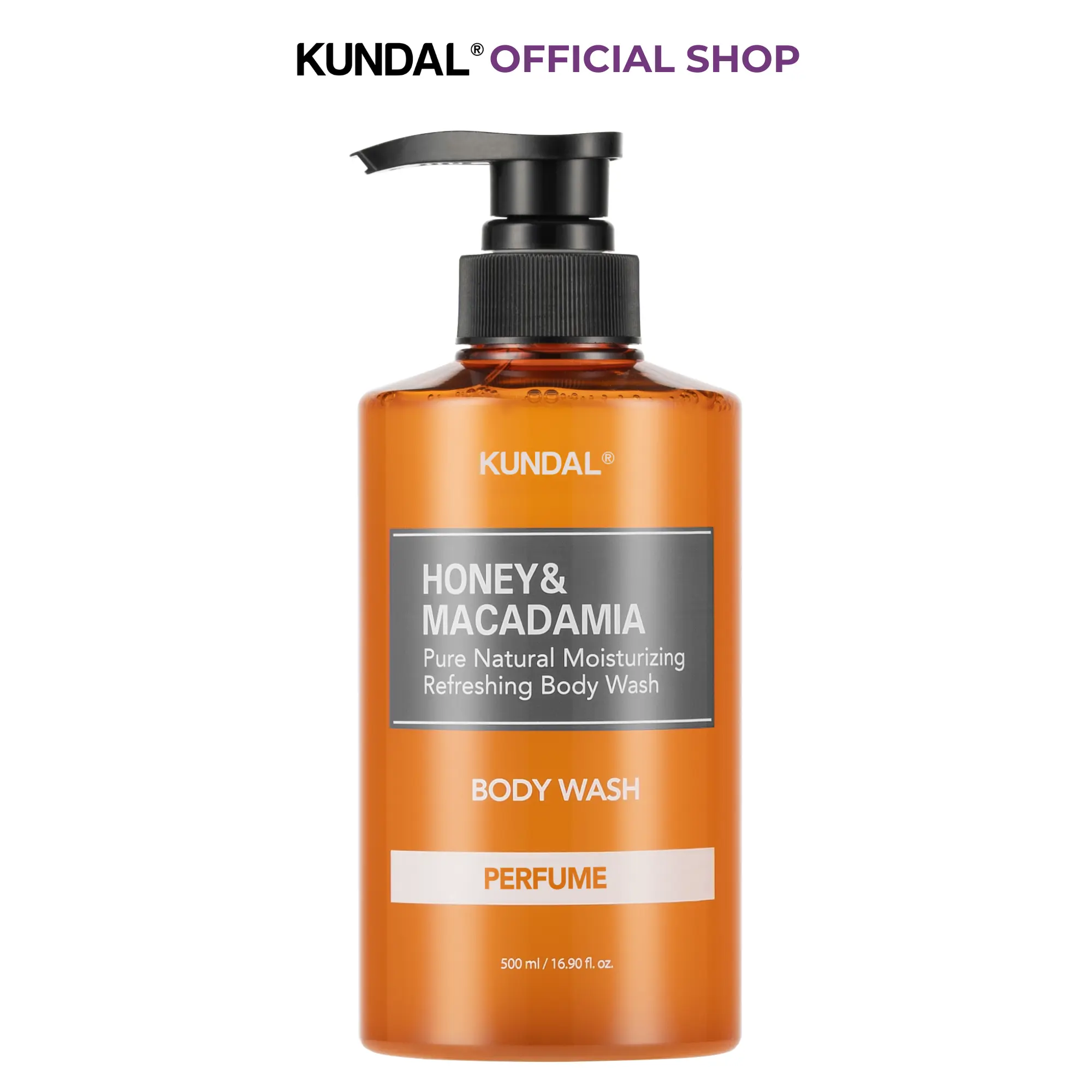 [KUNDAL] Honey & Macadamia Pure Body Wash with Aloe Vera 42% | Moisturizing & Fragrance Body Cleanser for All Skin Types