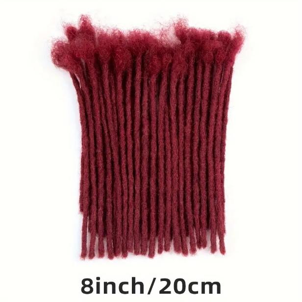 Colored Human Hair Dreadlock Extensions | 0.6cm Width Fully Handmade Locs for Men & Women | Can Be Dyed, Bleached & Curled | Perfect for Halloween, Christmas & Daily Looks