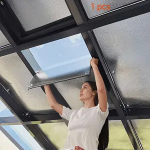 Detachable Static Window Film, Heat Reflective UV Privacy Membrane, Anti-Glare, with Suction Cups, Ideal for Home Office Bedroom, Solar Control Window Film