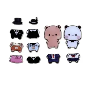 Magnetic Dress-Up Couple Magnets: 2 Characters, 8 Outfits—Refrigerator Decor