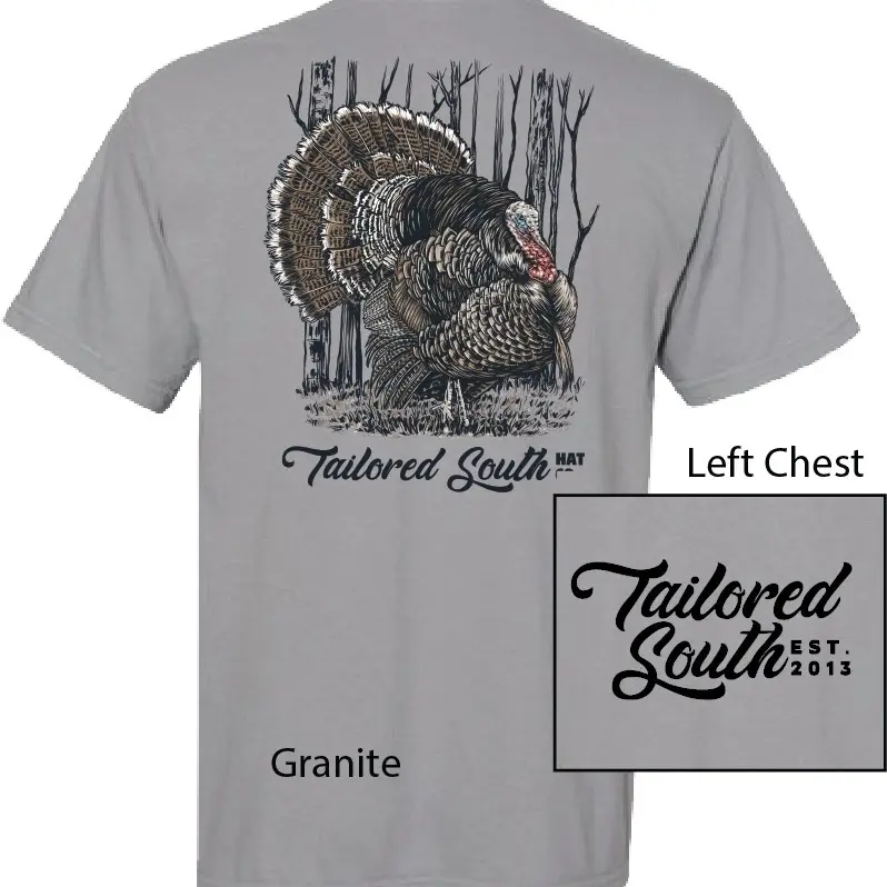 Tailored South Turkey Granite Design on a Comfort Colors Short Sleeve T-Shirt for Casual Wear