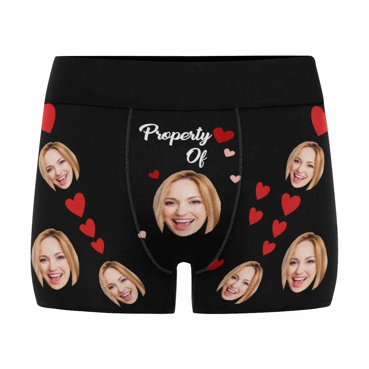 BARLEY ONE Personalized Face Boxer Shorts | Valentine’s Day | Mother’s Day Gift | “I Licked It” Custom Underwear Gift for Men