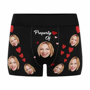 BARLEY ONE Personalized Face Boxer Shorts | Valentine’s Day | Mother’s Day Gift | “I Licked It” Custom Underwear Gift for Men