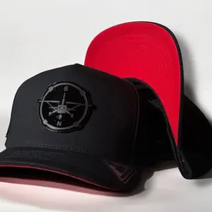 Piloto Hats black red under visor SnapBack For man