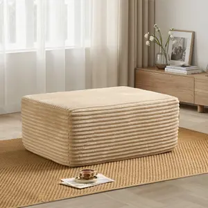 XIZZI 37" Corduroy Ottoman Seat Module for Modular Sectional Sofa, Cushioned Stool Foot Rest Stool, DIY L-Shaped & U-Shaped Plush Corduroy Sofa for Living Room