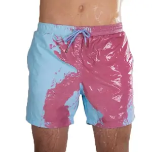 Color Changing Shorts, Men's Sports Quick Dry Temperature Sensitive Color Changing Swim Trunks