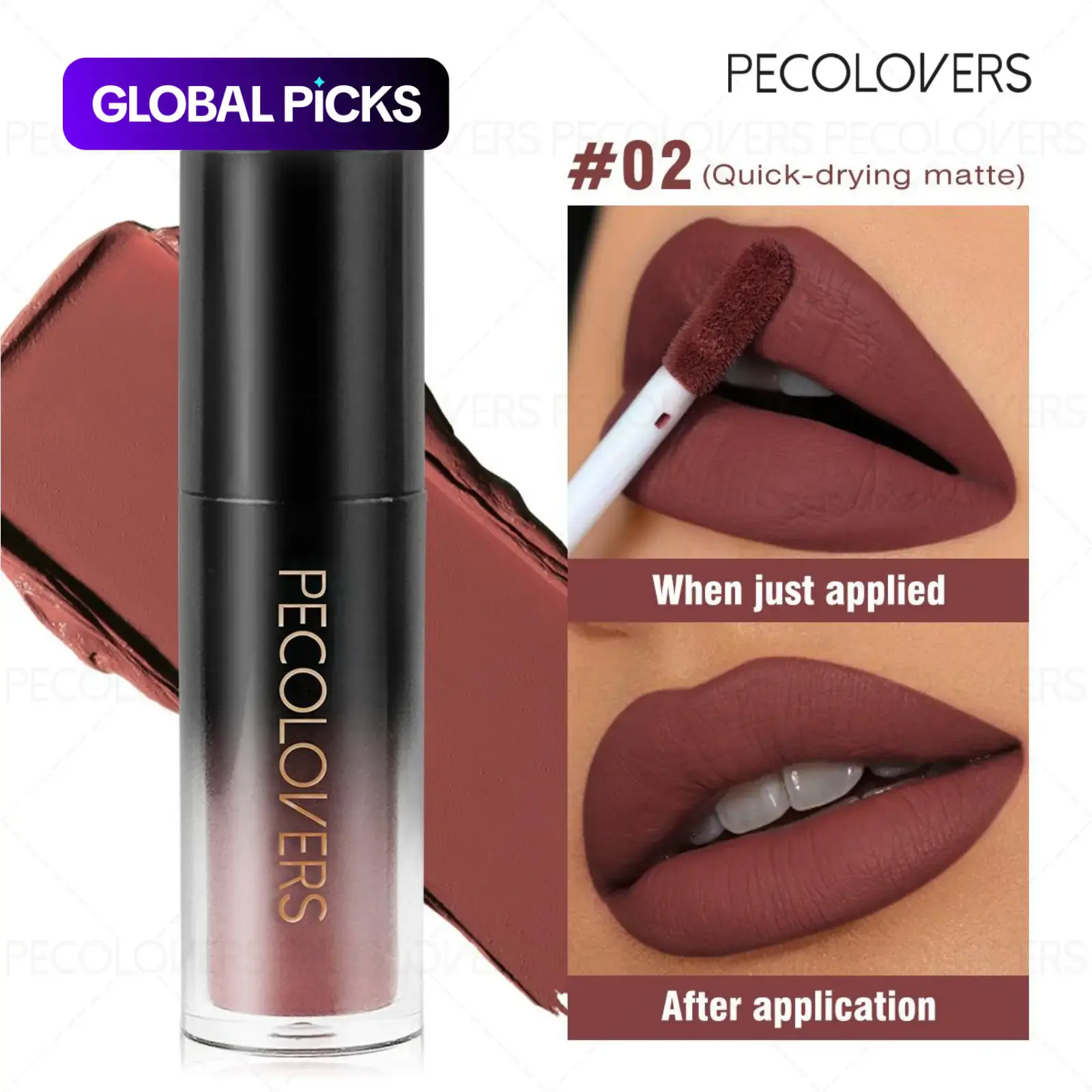 Long-Lasting Matte Lip Cream, Intensely Pigmented Highly Pigmented Velvet Liquid Lipstick, Lipstick Cosmetic, Transfer-Resistant Lip Color for All Skin Tones #GLOBAL PICKS