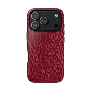 Burgundy leopard print sturdy phone case, fashionable hard dual-layer case offering full protection and shock resistance, suitable for iPhone 17/16/15/14/13/12/11/X/XS/XSMAX/XR/7P/8P, a holiday gift for friends, family, and yourself., Accessories, Rubber,