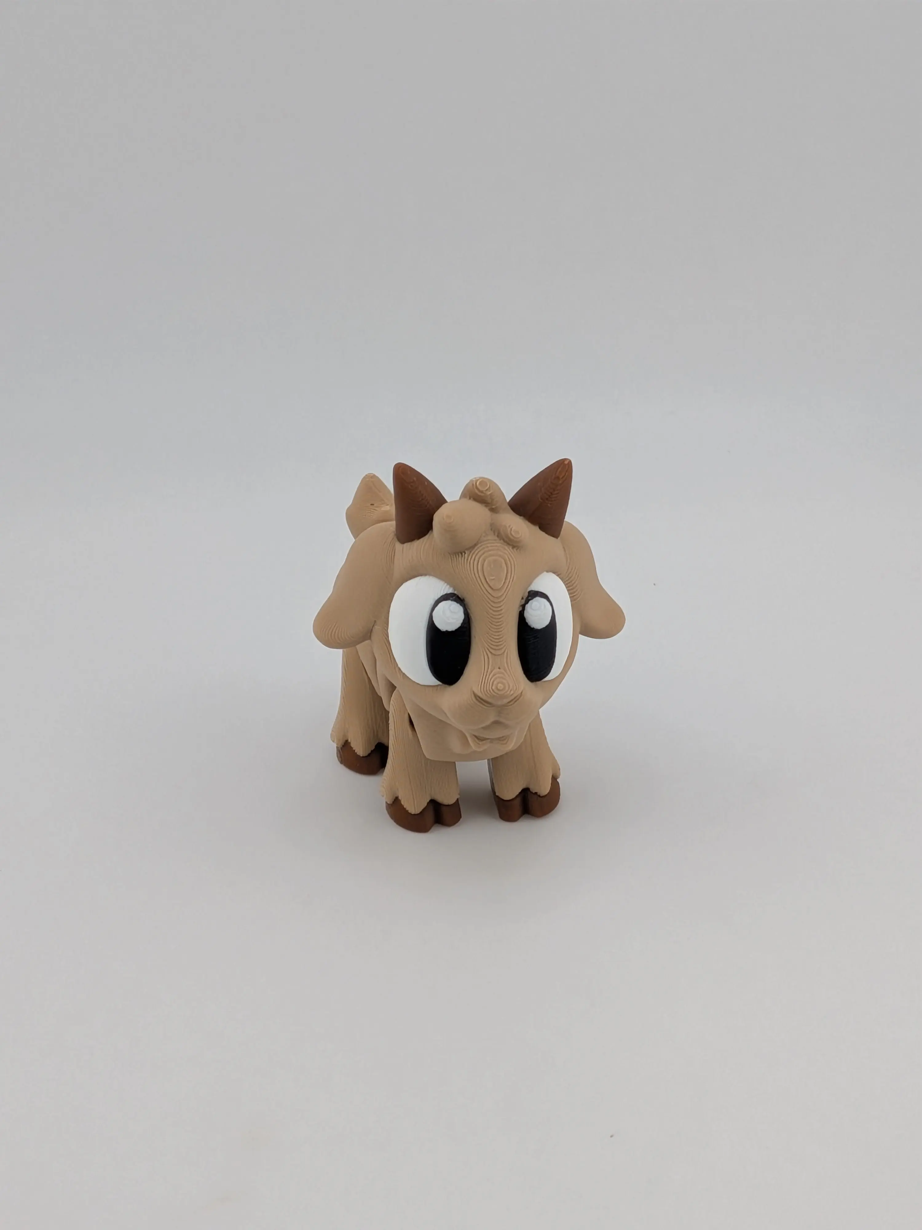 Mini Flexi Goat Keychain - Tiny 2.25" Cutie with Sparkly Eyes & Flexible Body - Lightweight PLA for Everyday Adventures - Perfect Pocket-Sized Gift