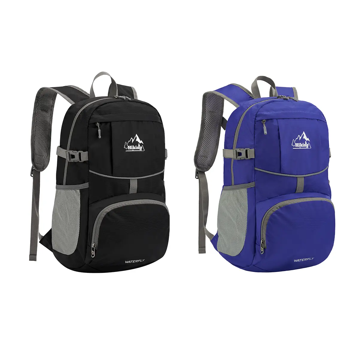 WATERFLY Hiking Packable Daypack Backpack: 25L Ultra Lightweight Day Pack for Women Men - Small Compact Folding Back Pack for Outdoor Sport Cycling Camping Travel Trip