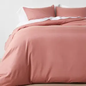 3pc Full/Queen Lyocell Cotton Blend Duvet & Sham Set Rose - Casaluna