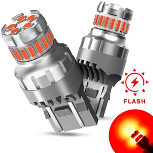 AUXITO LED Strobe Brake Lights Bulbs Red, Flashing Strobe Blinking LED Tail Light Bulbs for 7440/7443 T20 W21W 7441 7444 7443R,300% Brighter canbus ready plug and play LED stop blubs,T25 3156/3157   1157/2357 Tail Lights Brake Lights
