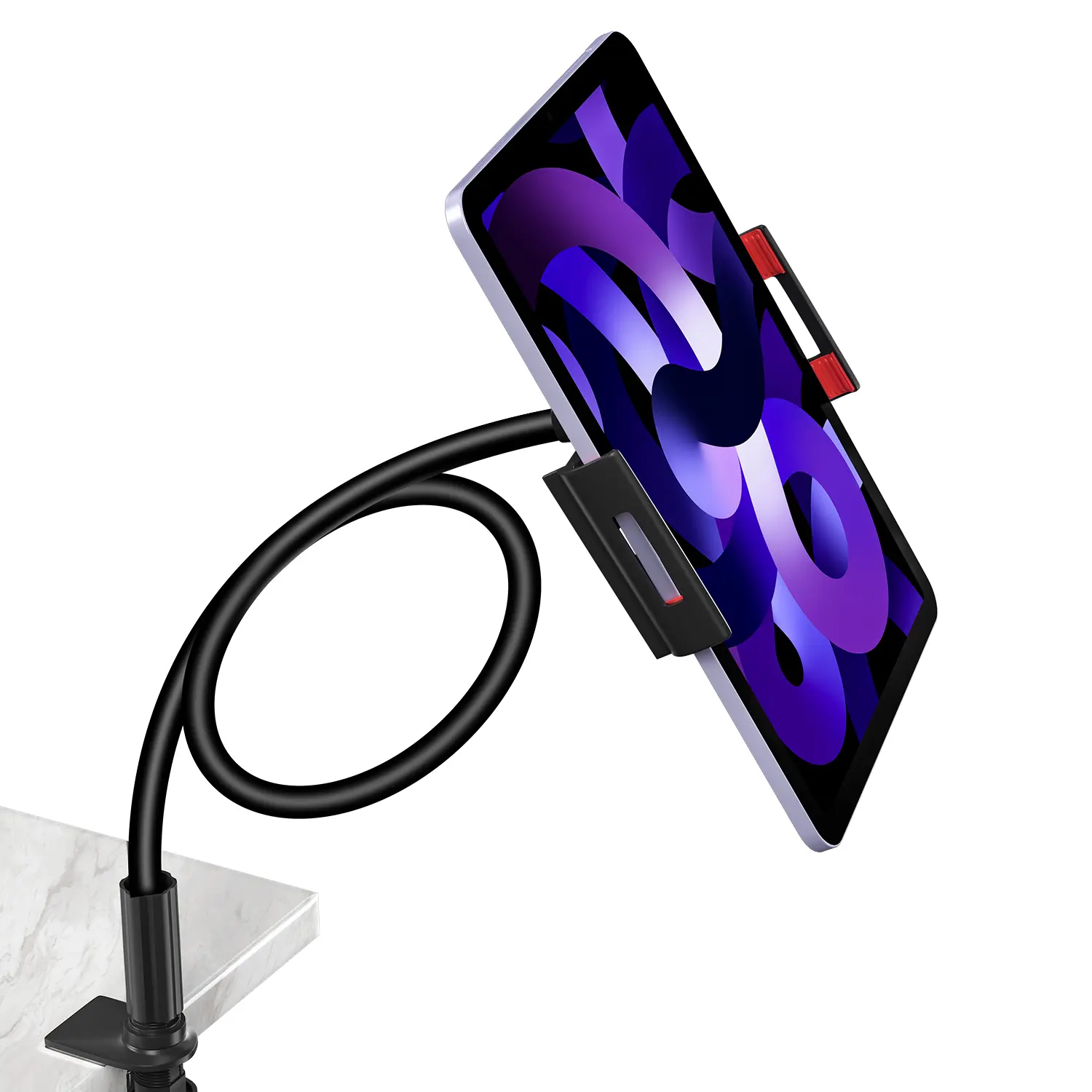 Gooseneck Tablet Holder Tablet Stand Flexible Arm Clip Tablet Mount Compatible with iPad Mini Pro Air Switch Galaxy Tabs 4.7-10.5" Devices Computer Smartphone