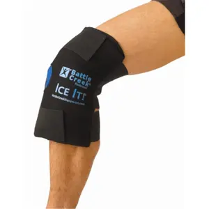 212 MAIN Ice Therapy Knee Support, 12in x 13in, Latex-Free Flexible Mold Material, Reusable Pack, Removable Cover for Pain Relief