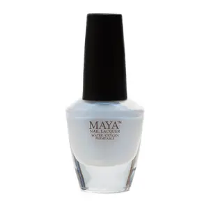 Maya Lu'Lu White Nail Lacquer - Breathable & Wudu Friendly Halal Formula 11.8ml Full Opacity Creamy Finish Water Permeable Cosmetics