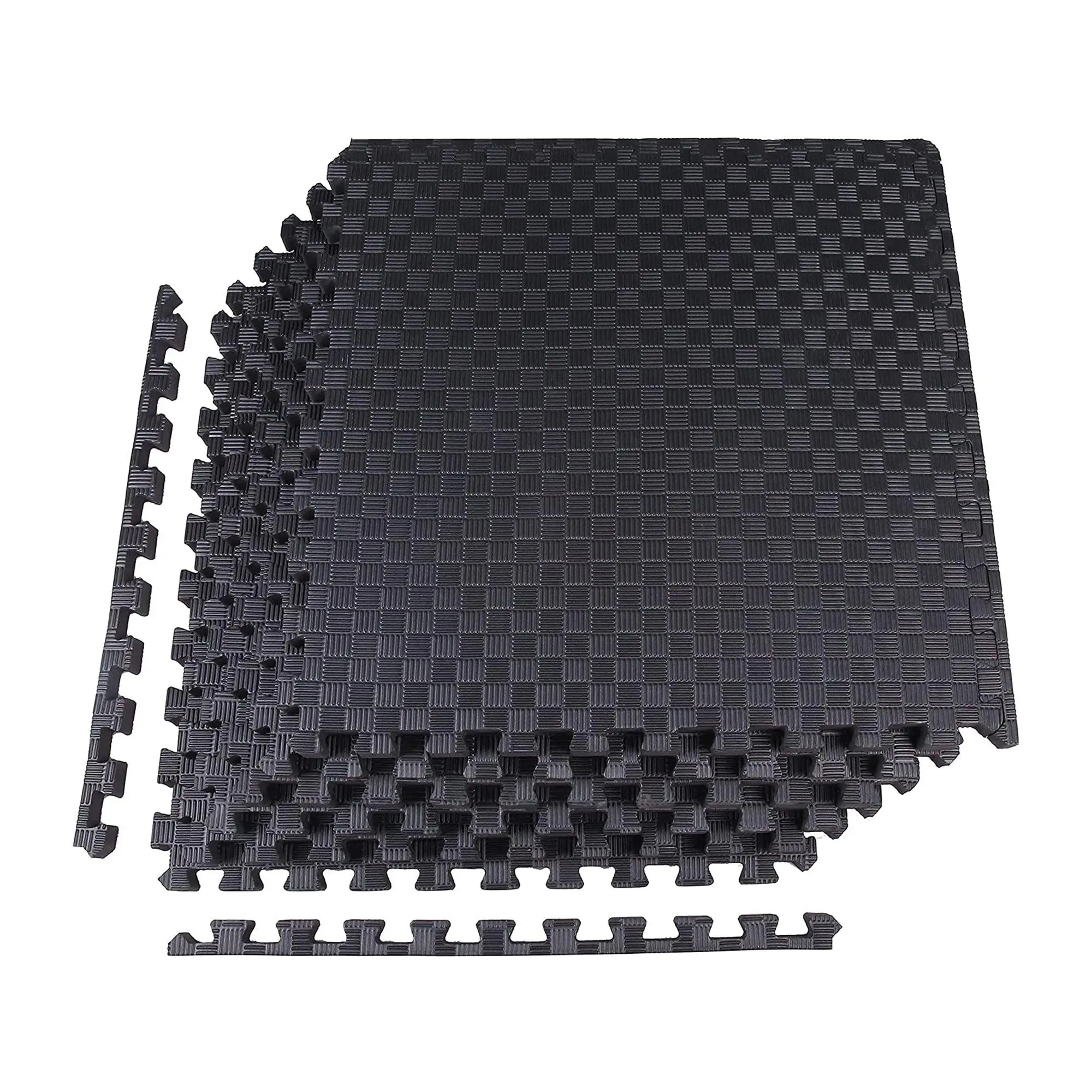 BalanceFrom Fitness Foam Interlocking Exercise Floor Mat, 1 Inch Thick