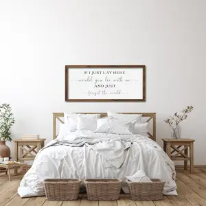 If I Lay Here , Bedroom Signs , Above Bed Decor  , Wall art , Bedroom Wall Decor, Above Bed Signs