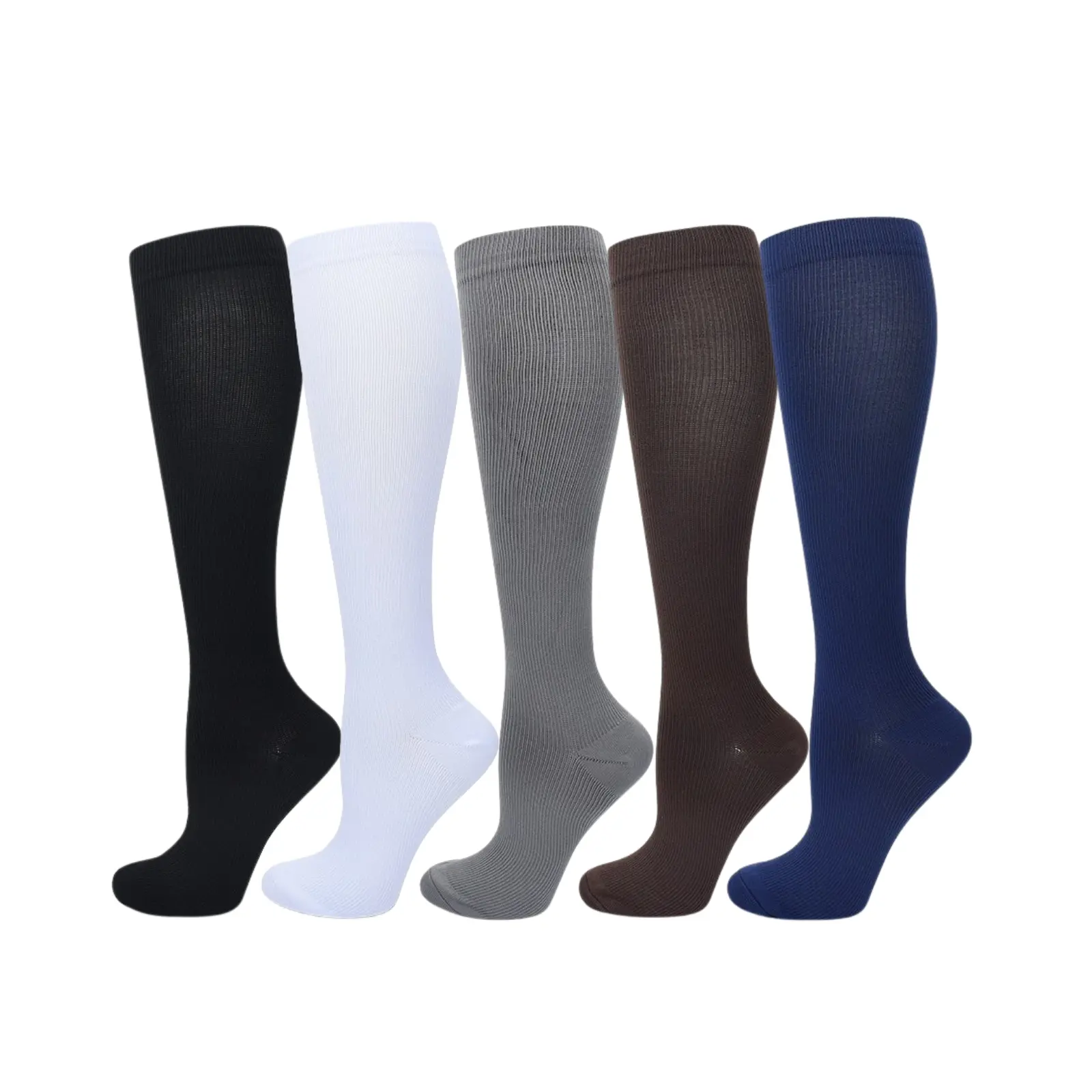 Lpxpass Knee-High Compression Socks for Women, 3/5 Pairs Snug Fit Support Socks, Comfortable for Cycling, Hiking, Daily Active Lifestyles, Compression Socks Women