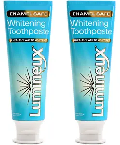 Lumineux Fluoride Free Whitening Toothpaste | 1 PACK or 2 PACK | Mineral Rich Sea Salt | Peroxide Free | Enamel Safe for Sensitive Whiter Teeth | No Artificial Colors, Dyes or Preservatives - SLS Free Dentist Formulated - 3.75 Oz