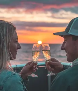 Newport Beach Sunset Cruise - 75 Minute Harbor Tour with Front Row Views & Coastal Charm for Couples Families & Groups