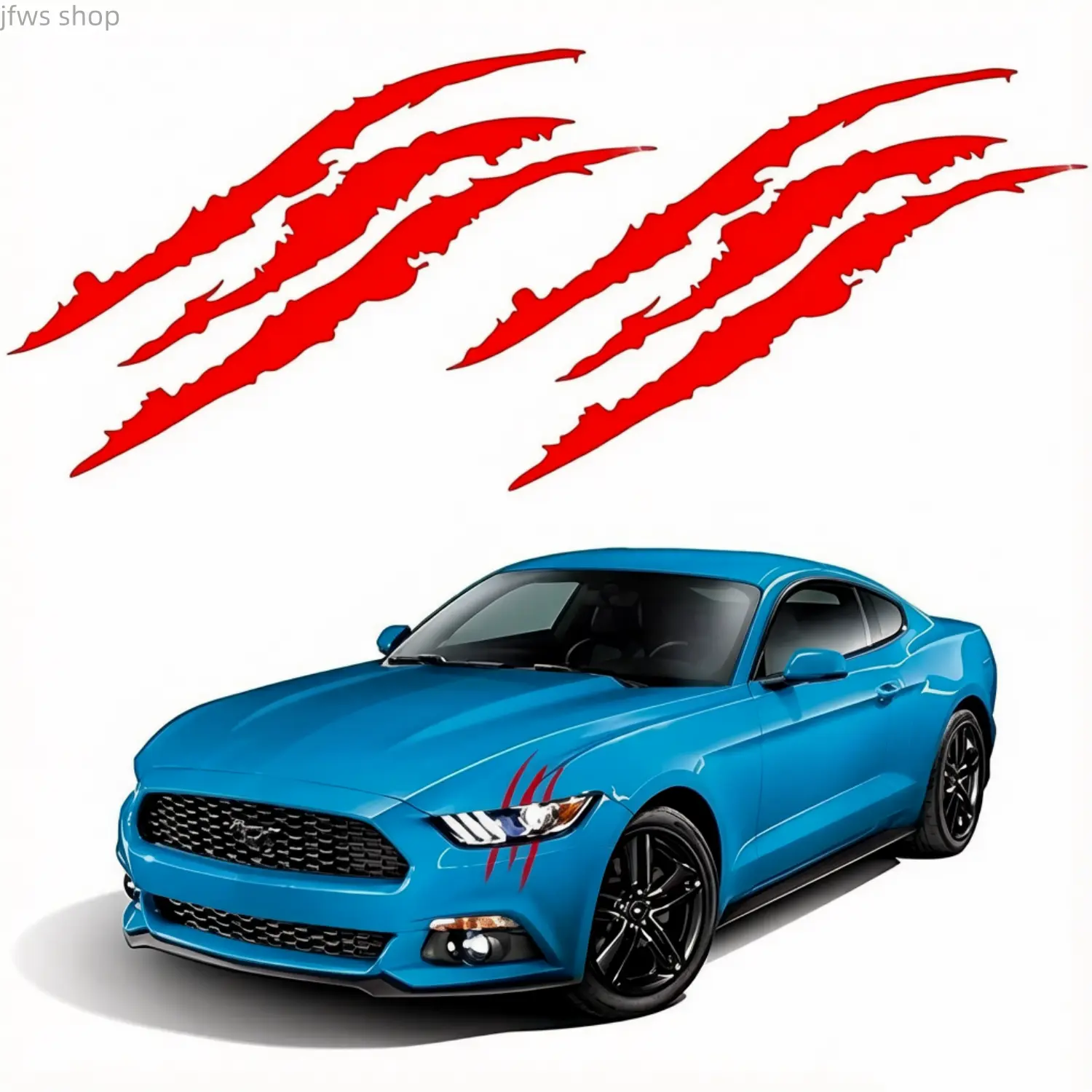 Automotive Decals, 4 Pack Claw Mark Stickers for Headlights, Reflective PET Vehicle Decoration, Waterproof & Self-Adhesive for Exterior, 15.7x4.7", Decal For Cars, Headlight Decal homedecor