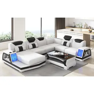 Vincenzo Futuristic Modern Sectional With Illuminating LED Customize Design