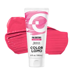 Colorlomo Pink Color Depositing Conditioner 180ml for Pink Shade 3 Minute Magic Color Haircare Mask 6 fl oz