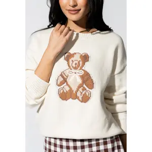 Cozy Teddy Sweater - Soft Knit, Oversized Fit, Chunky Mid Weight