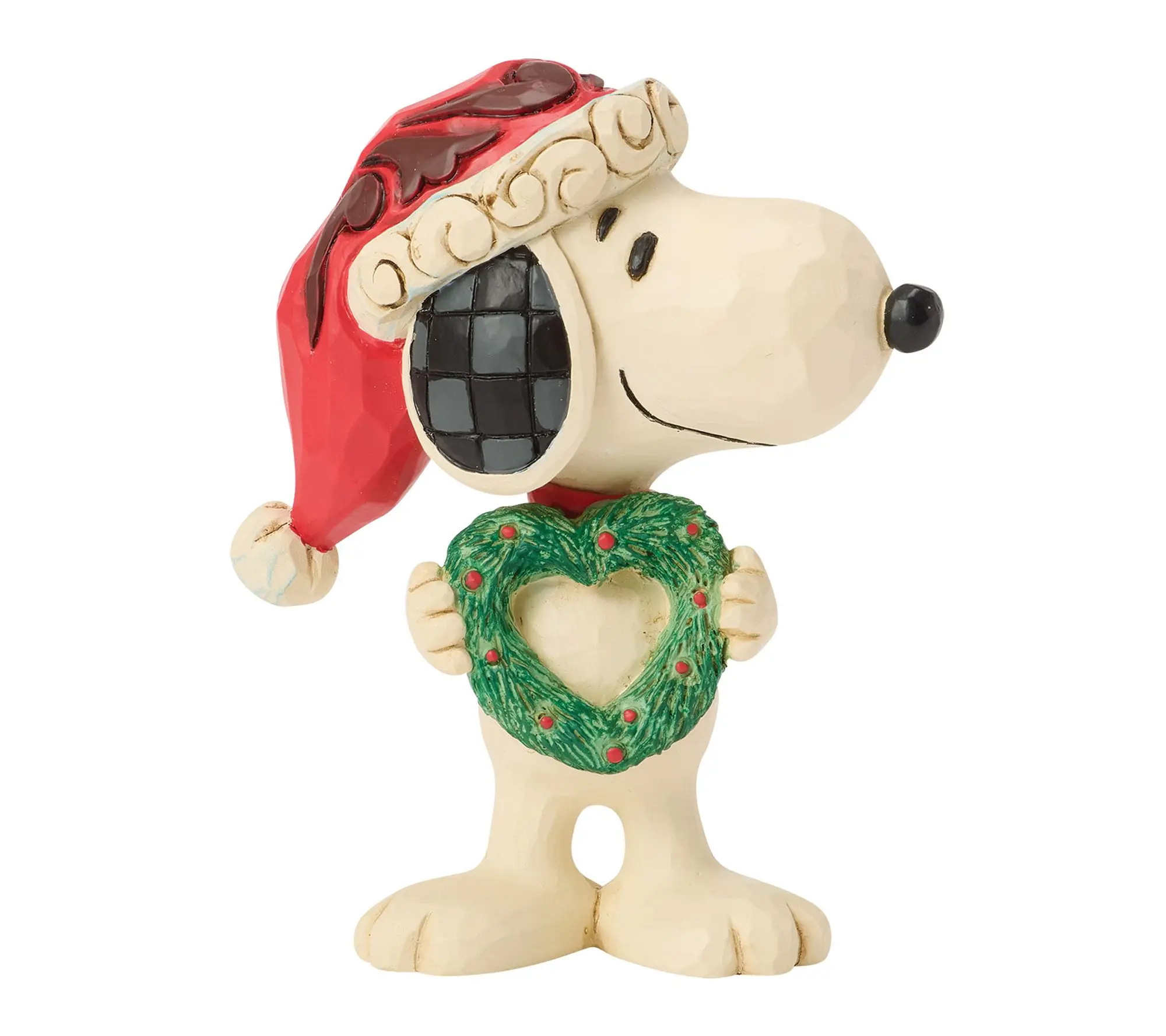 Jim Shore 3" Mini Snoopy with Wreath Figurine