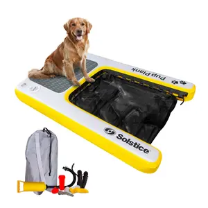 Solstice Original Inflatable Pup Plank Dog Float Floating Ramp Ladder for Pools Solstice Original Inflatable Pup Plank Dog Float Floating Ramp Ladder for Pools