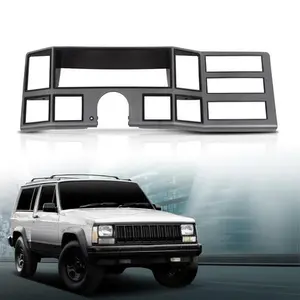 Fit For 84-1996 Jeep Cherokee XJ Comanche Dash Radio Bezel Instrument Trim Gray