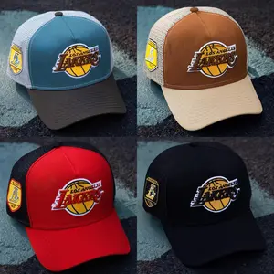 New Era NBA Los Angeles Lakers 9Fifty Snapback Cap, Retro Streetwear Trucker Hat