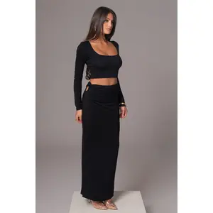 Black Geneva Skirt Set