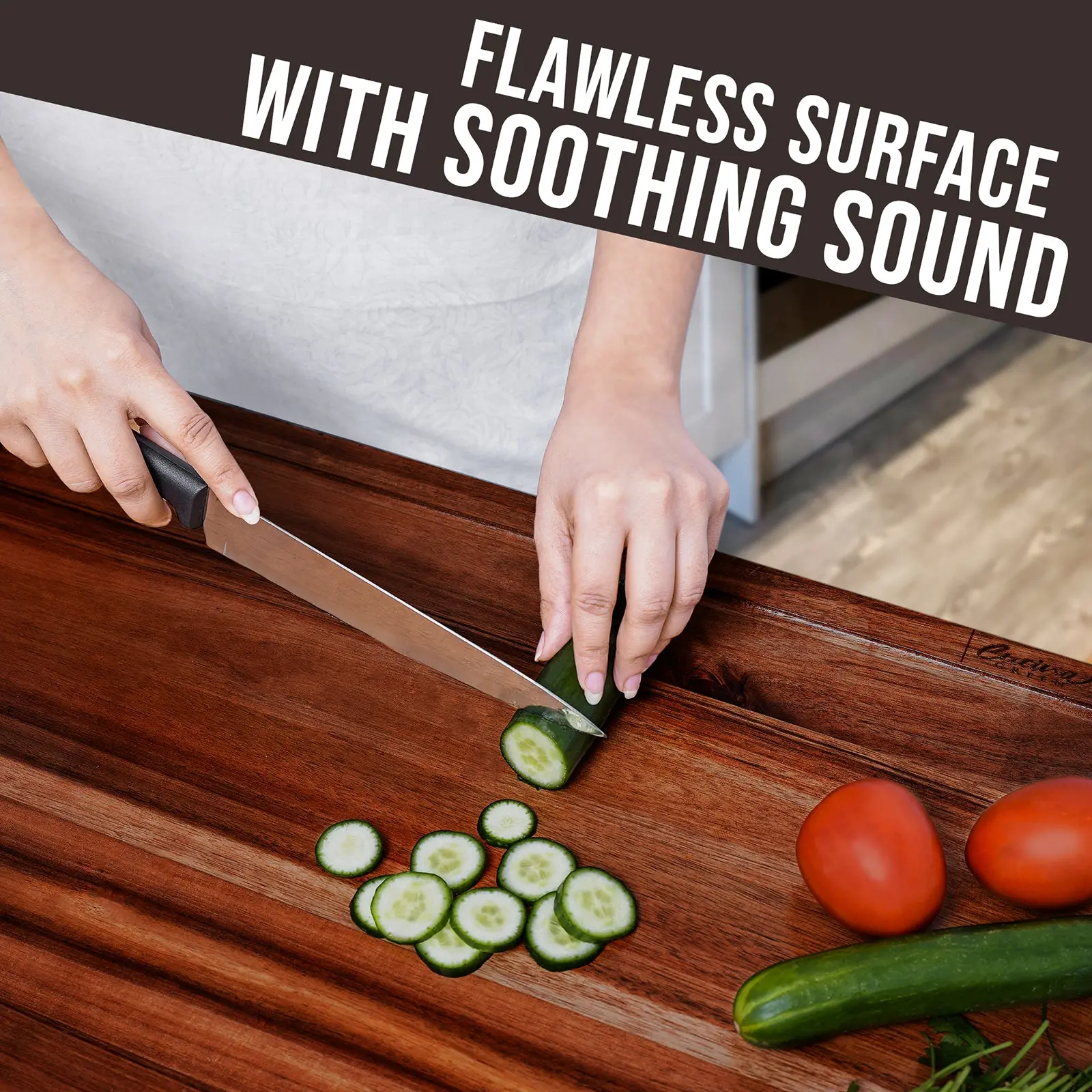 30" Acacia Wood Noodle Board Stove Top Cover, Cutting and Charcuterie Board Plus More