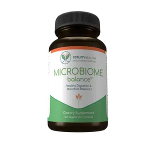 Microbiome Balance, Gut Health Supplements for Women and Men, Digestion Supplement with Monolaurin and Caprylic Acid, All-Natural Detoxification Supplement for Digestive Health, 120 C