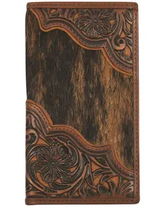 Justin Men's Hairon Tooled Rodeo Wallet - 2512395663