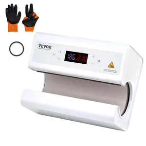 VEVOR Auto Tumbler Heat Press Machine, TikTokShopBlackFriday, Mug Heat Press for 11-30oz Sublimation Tumblers, Heat Up Fast and Even, Tumbler Press with Tape and Glove, Temp and Time Setting, for Tumblers, Cups, Mugs, White