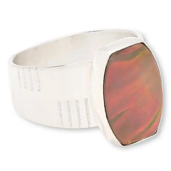 Mine Finds by Jay King Sterling Silver Ammonite Fossil Stone Ring