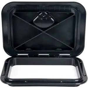 smartmarine Marine Deck Access Hatch 14" Black/White Rectangle Boat Hatch & Lid,Boat Deck Hatch Lids Vehicle Cover